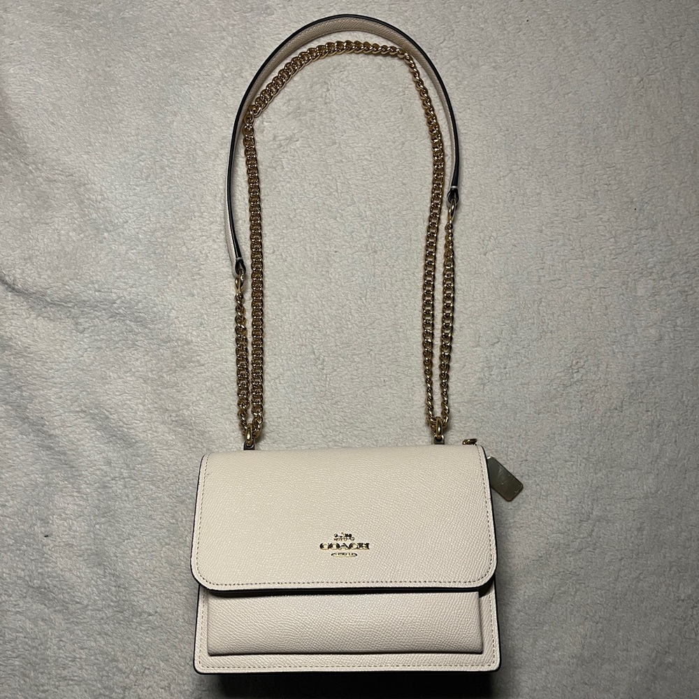 Coach White Leather Crossbody Bag